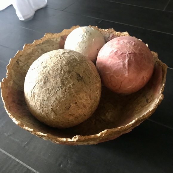 Artisan Papier-mâché Decor Bowl - Picture 4 of 15